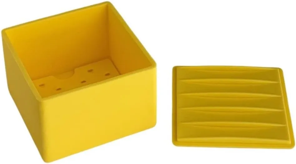 CapaBunga Cheese Vault for Soft Cheese - Reusable Artisan Cheese Storage Container for Fridge - Food Grade Silicone Cheese Container 5x5x3.5” - Easy to Clean Cheese Keeper for Refrigerator – Butter