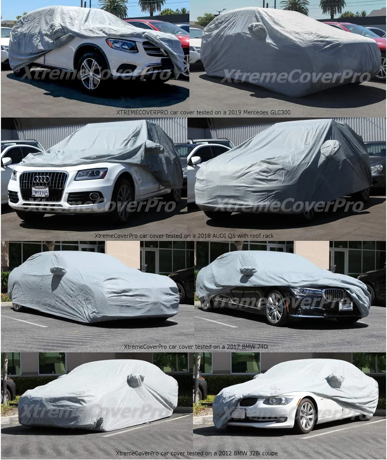 Car Cover Fits 2002 2003 2004 2005 2006 2008 2009 Mitsubishi Evolution w/Evo Spoiler XTREMECOVERPRO Diamond Series Grey