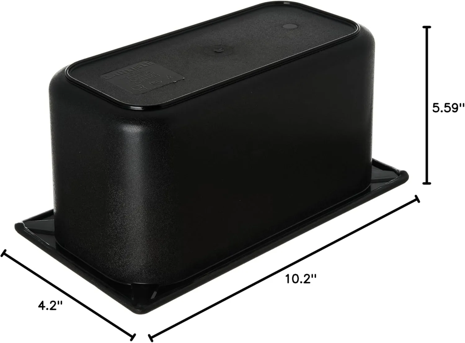 Carlisle FoodService Products CM110303 Coldmaster ABS Third-Size Divided Food Pan, 3.40 qt. Capacity, 12.68" x 6.89" x 6.01", Black