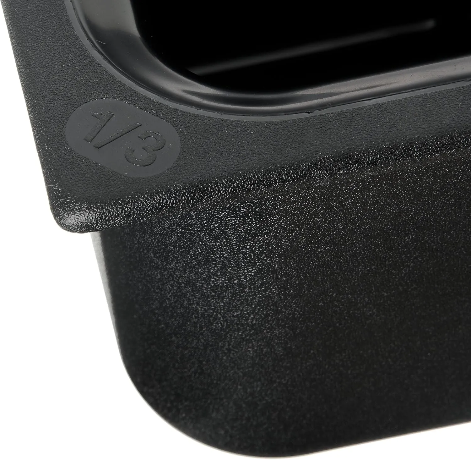 Carlisle FoodService Products CM110303 Coldmaster ABS Third-Size Divided Food Pan, 3.40 qt. Capacity, 12.68" x 6.89" x 6.01", Black