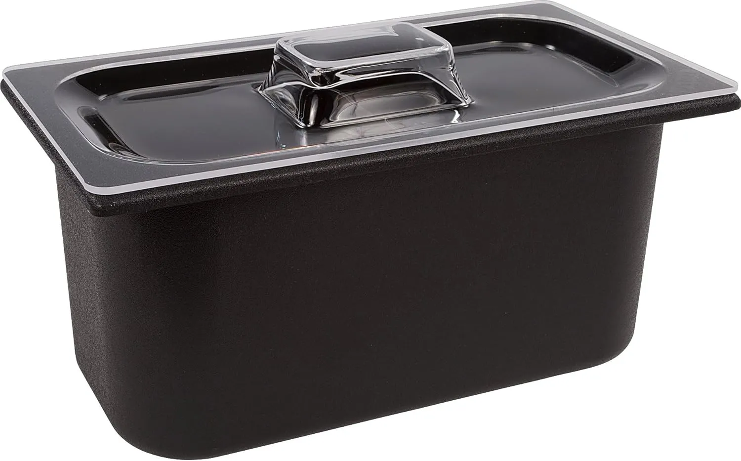 Carlisle FoodService Products CM110303 Coldmaster ABS Third-Size Divided Food Pan, 3.40 qt. Capacity, 12.68" x 6.89" x 6.01", Black