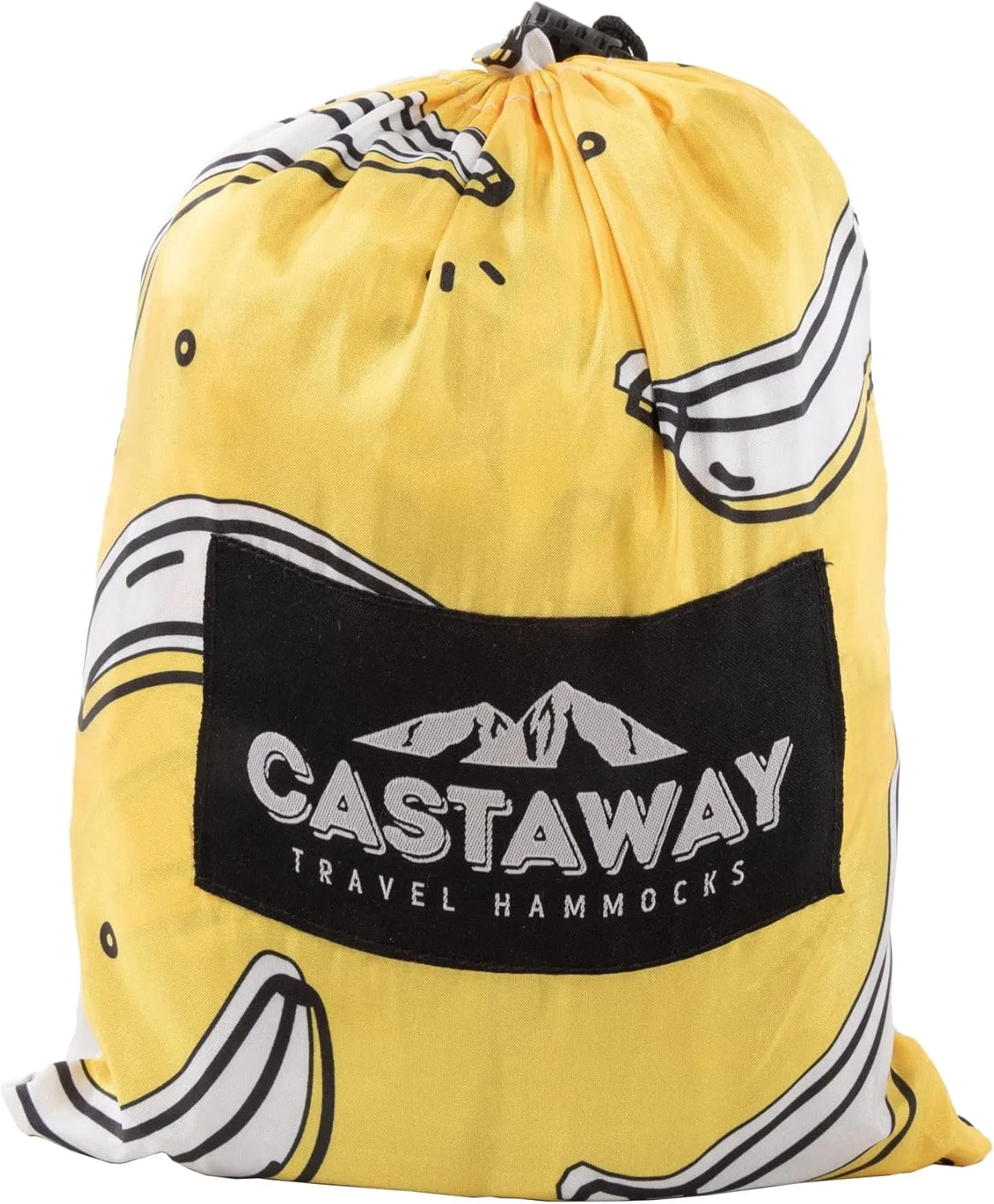 Castaway Travel Hammocks Double Banana Camping Hammock with 2 Tree Straps, Triple Stitched Durable Nylon Material, Compact Design for Backpacking, Travel, Beach, Backyard, Patio, Hiking