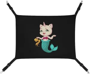 Cat Mermaid Unicorn Hanging Cat Bed Soft Breathable Pet Hammock for Cage Pet Sleeper for Kitten Ferret Puppy Rabbit