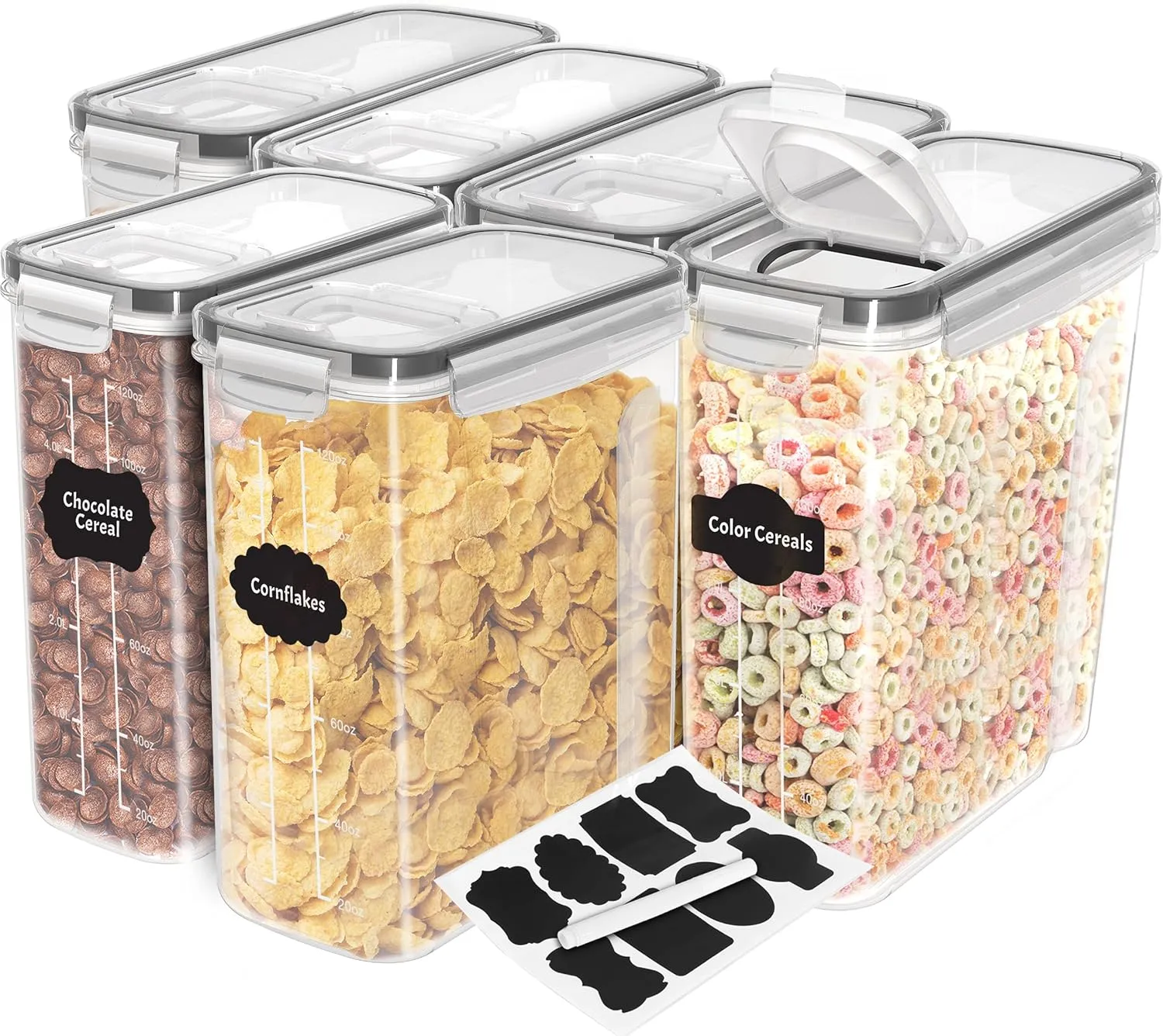 Cereal Storage Container,BPA Free Plastic,Dry Food Storage ,Cereal Dispenser for Kitchen & Pantry