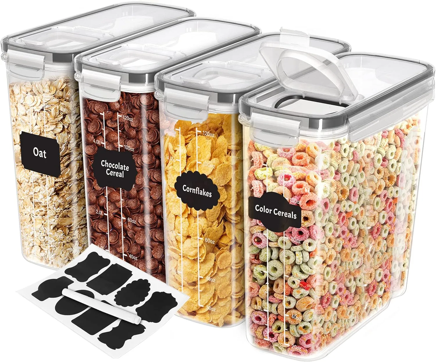 Cereal Storage Container,BPA Free Plastic,Dry Food Storage ,Cereal Dispenser for Kitchen & Pantry
