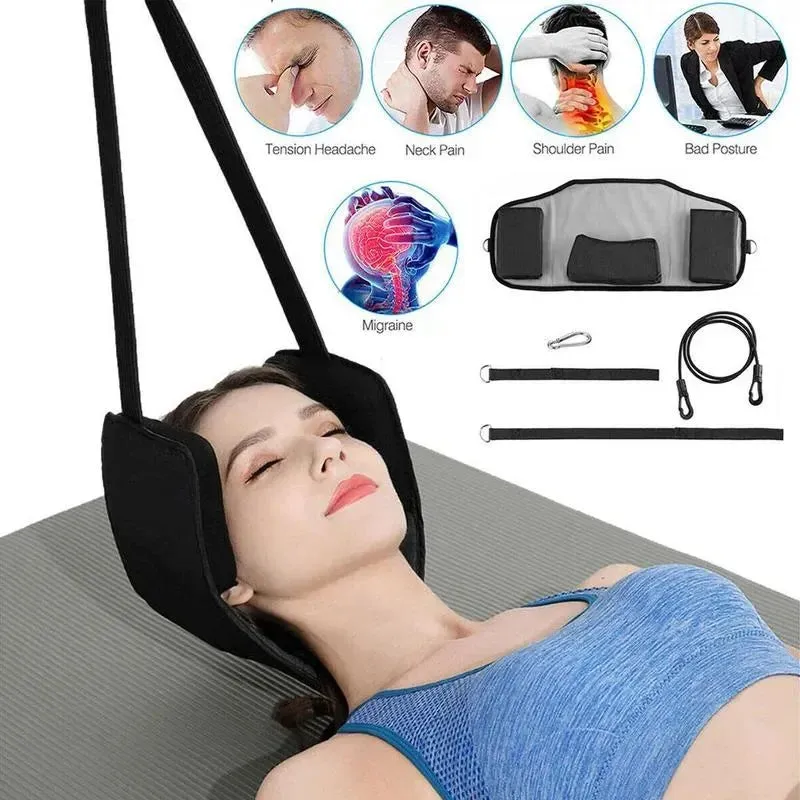 Cervical Neck Traction Head Hammock Pain Relief Support Massager Tool