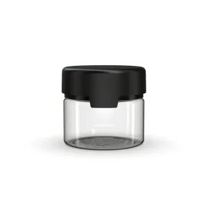 Chubby Gorilla 10Oz (300Cc) Aviator Cr Xl Container With Inner Seal & Tamper Evident Break-Off Band (Clear Natural Container With Opaque Black Closure) - (80 Count)