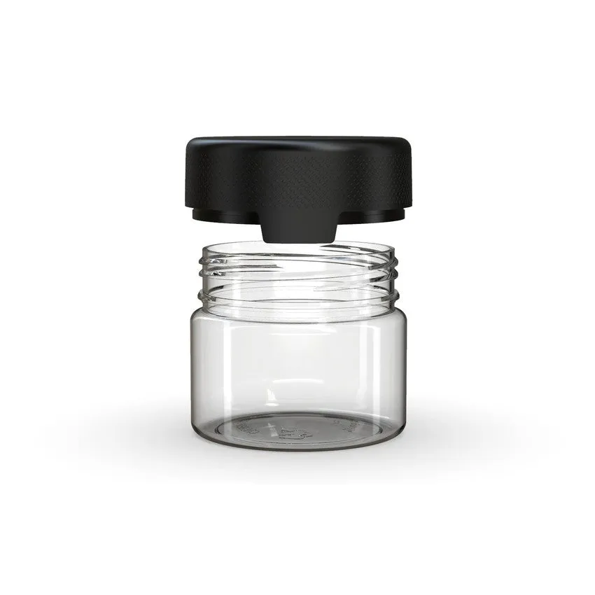 Chubby Gorilla 10Oz (300Cc) Aviator Cr Xl Container With Inner Seal & Tamper Evident Break-Off Band (Clear Natural Container With Opaque Black Closure) - (80 Count)