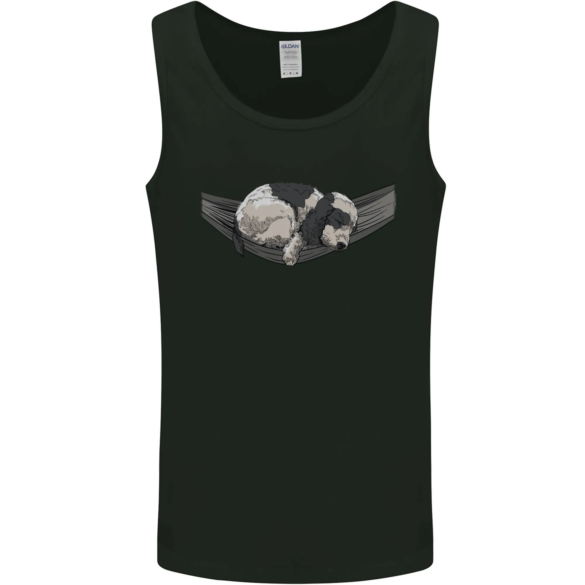 Cocker Spaniel on a Hammock Dog Mens Vest Tank Top