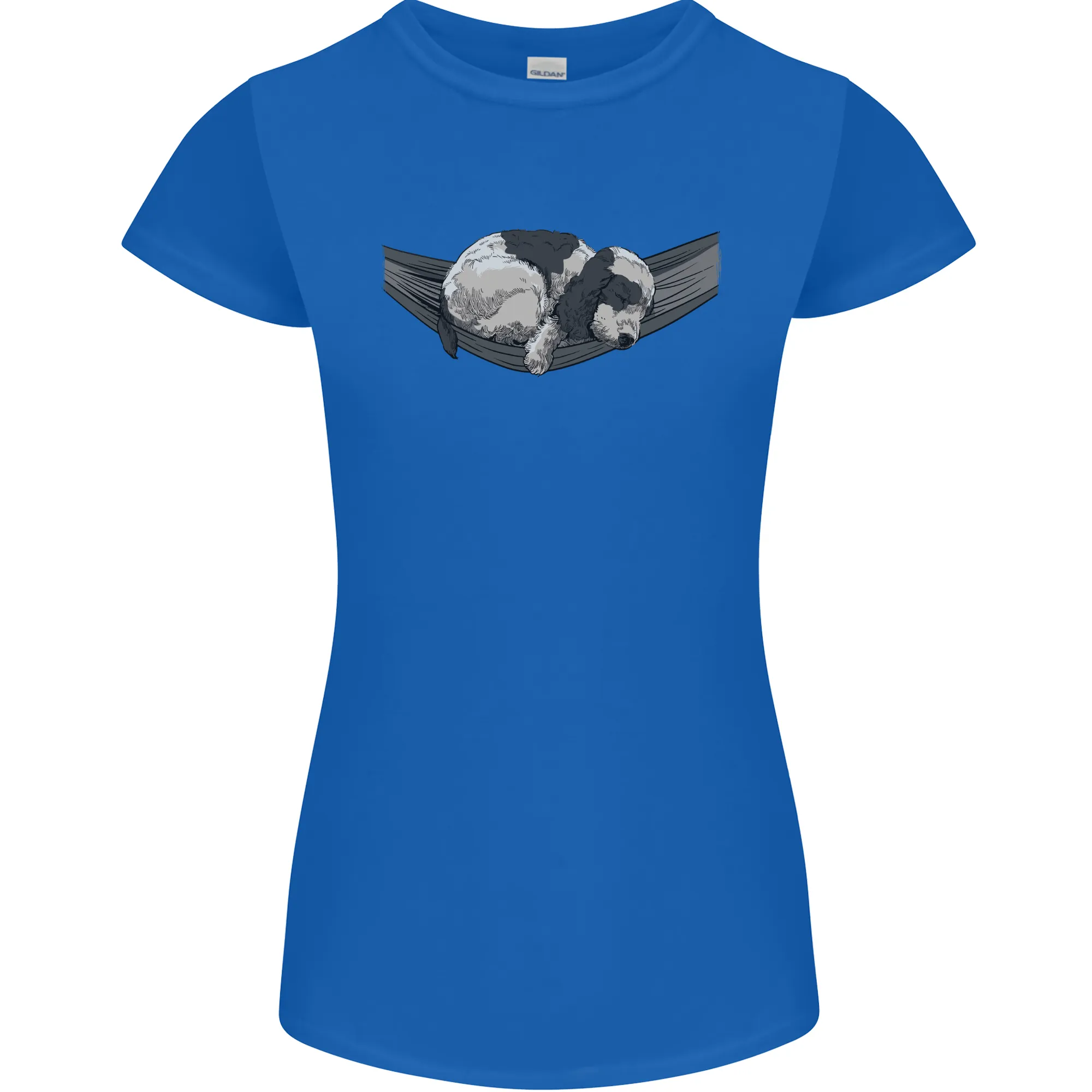 Cocker Spaniel on a Hammock Dog Womens Petite Cut T-Shirt