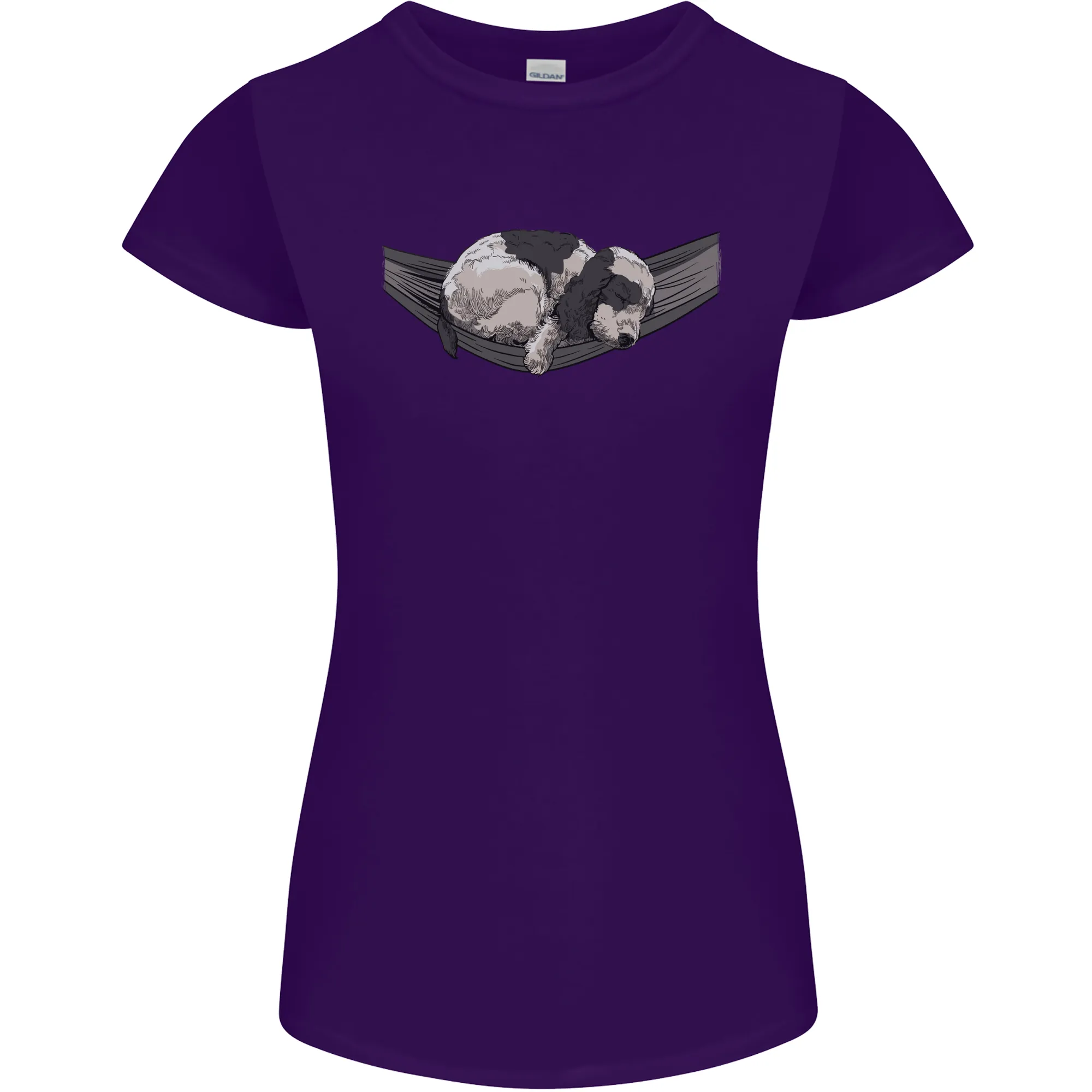 Cocker Spaniel on a Hammock Dog Womens Petite Cut T-Shirt