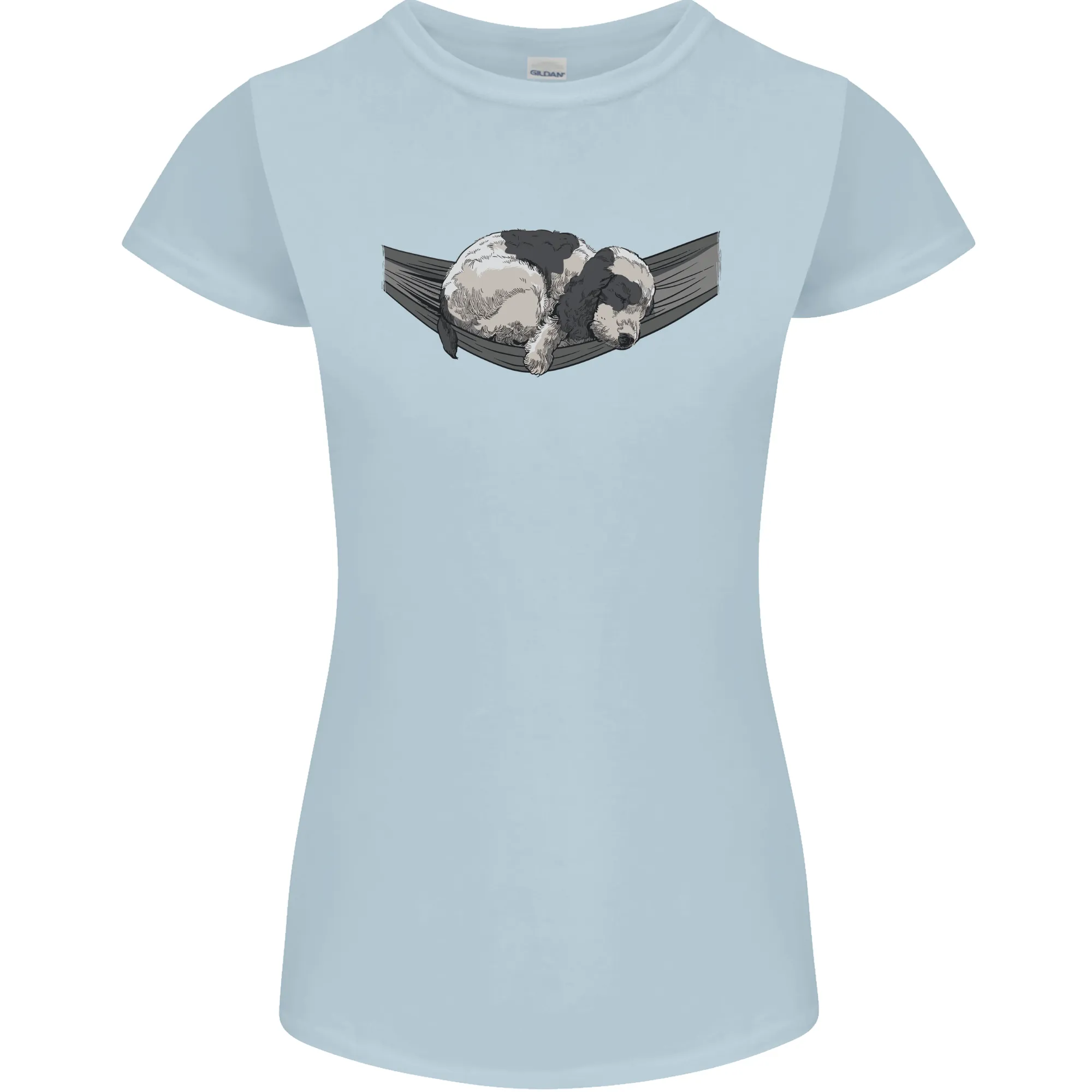 Cocker Spaniel on a Hammock Dog Womens Petite Cut T-Shirt