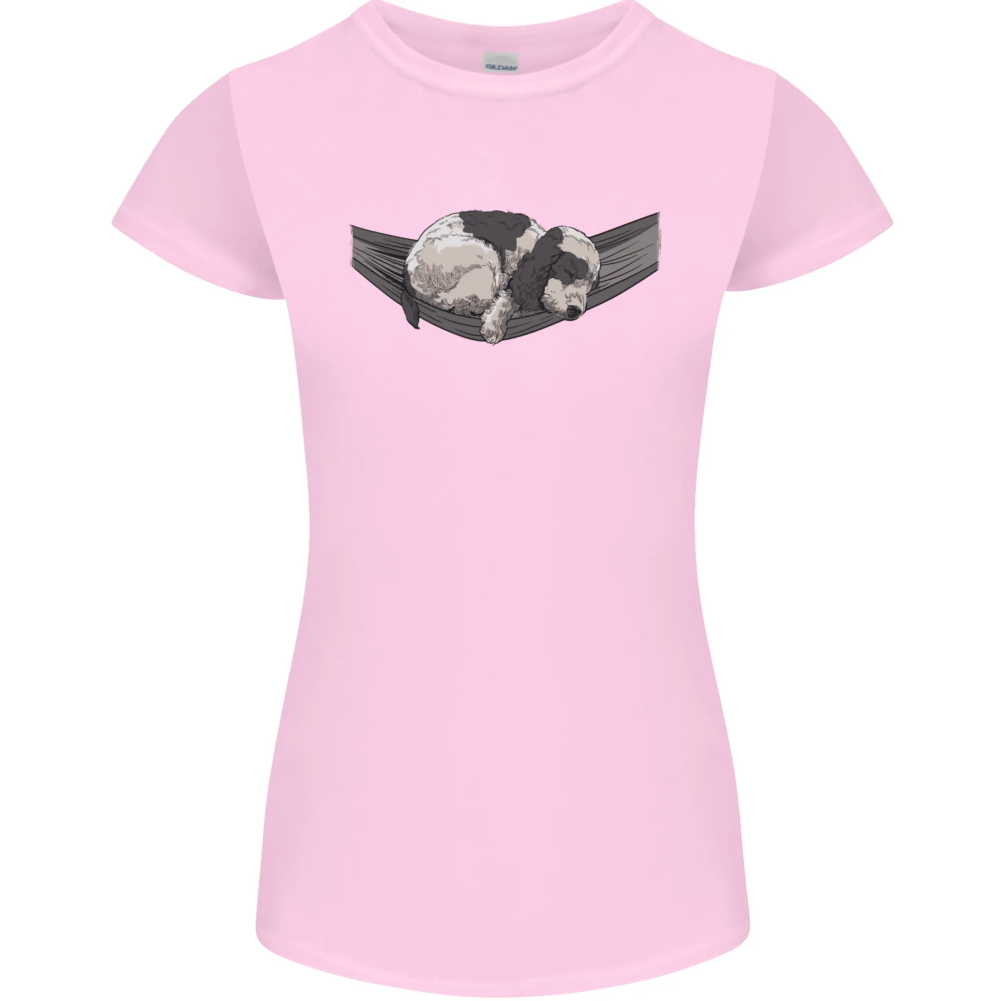 Cocker Spaniel on a Hammock Dog Womens Petite Cut T-Shirt