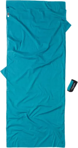 COCOON - Insect Shield - TravelSheet -Egyptian Cotton, Travel Bedding, Insect Repellent Sheet for Bug and Tick Protection (Single 86" x 35" - Laguna Blue)