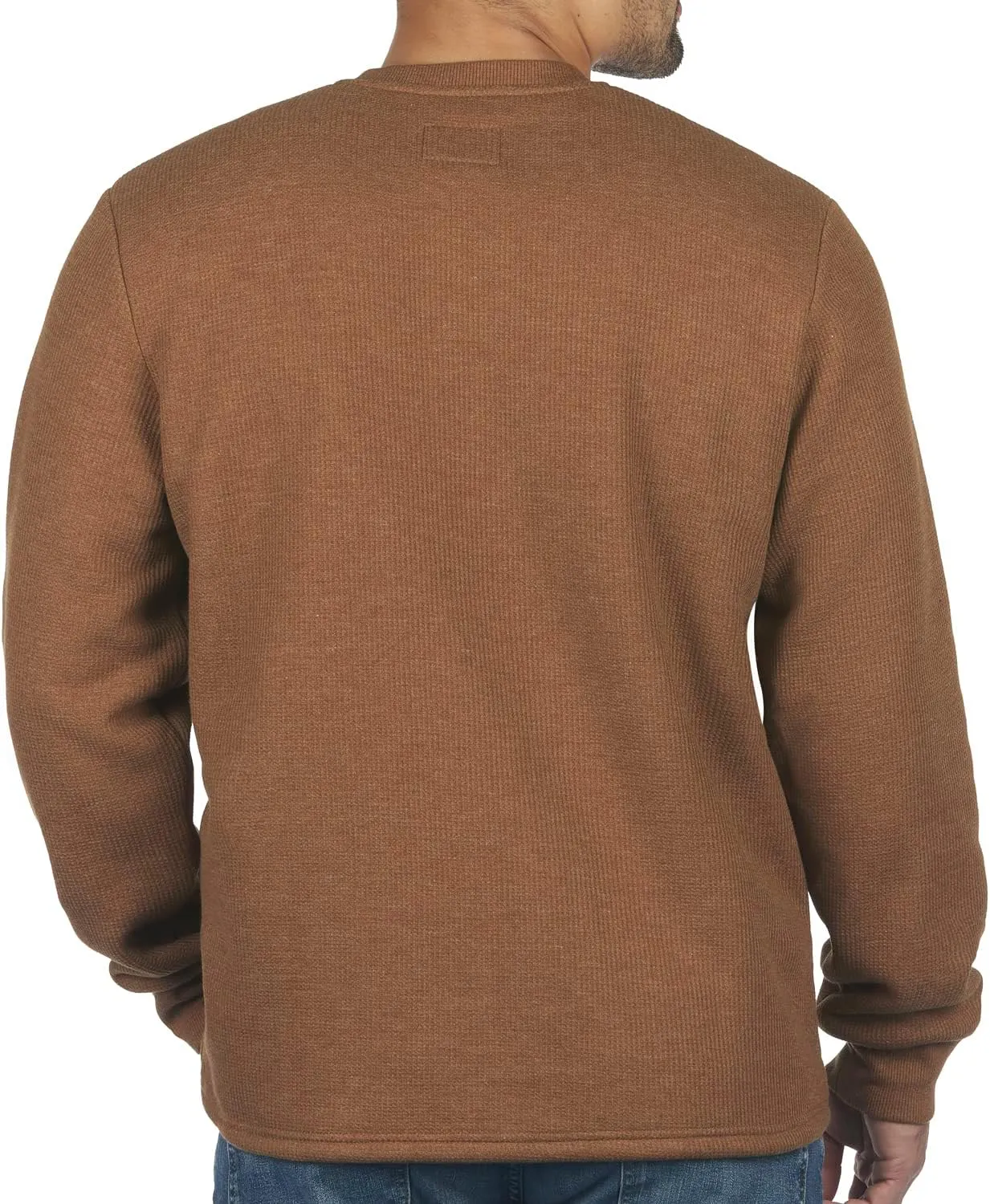 Coleman Long-Sleeve Sherpa Lined Waffle Henley Shirts for Men