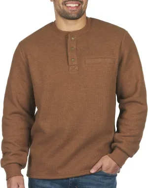 Coleman Long-Sleeve Sherpa Lined Waffle Henley Shirts for Men