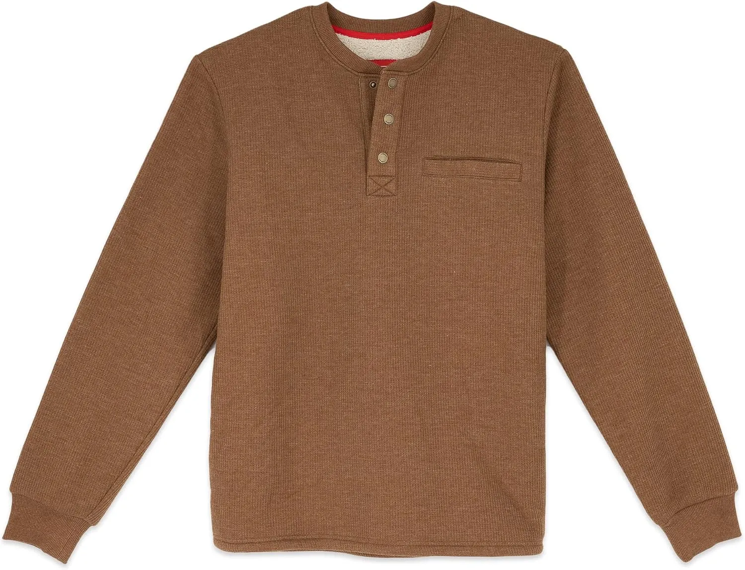 Coleman Long-Sleeve Sherpa Lined Waffle Henley Shirts for Men