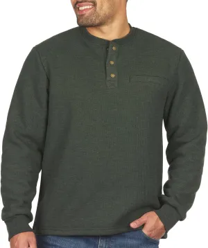 Coleman Long-Sleeve Sherpa Lined Waffle Henley Shirts for Men
