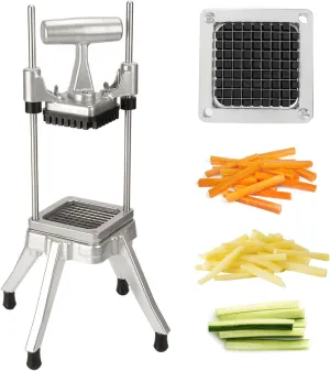 Commercial Chopper Cutter - Heavy Duty Stainless Stee Dicer for Fruit, Vegetable, Tomato, Peppers, Onion, Potato - 1IN1, 3/8''