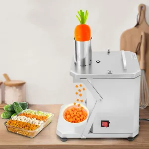 Commercial Vegetable Dicer Electric Automatic Fruit Food Dicer Heavy Duty Vegetable Chopper Cutter Onion Dicer Potato Dicer Cuber with 3 Grid Blades