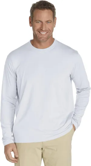 Coolibar UPF 50  Men's Long Sleeve T-shirt - Sun Protective White, Large