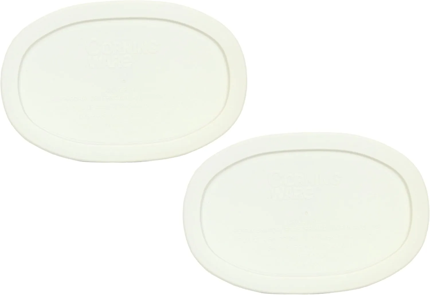 Corningware F-15-PC Oval French White 15-ounce Plastic Lid - 2 Pack