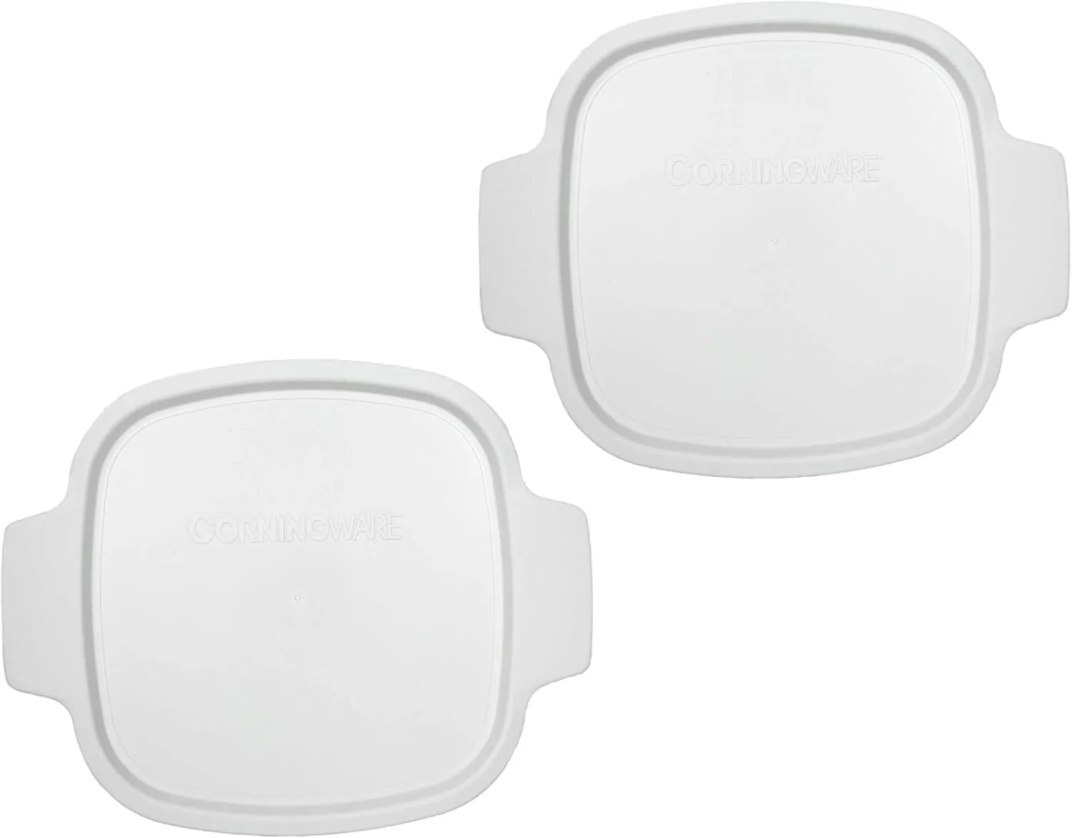 Corningware Stovetop A-1-PC 1.5 Quart Square White Plastic Lid - 2 Pack