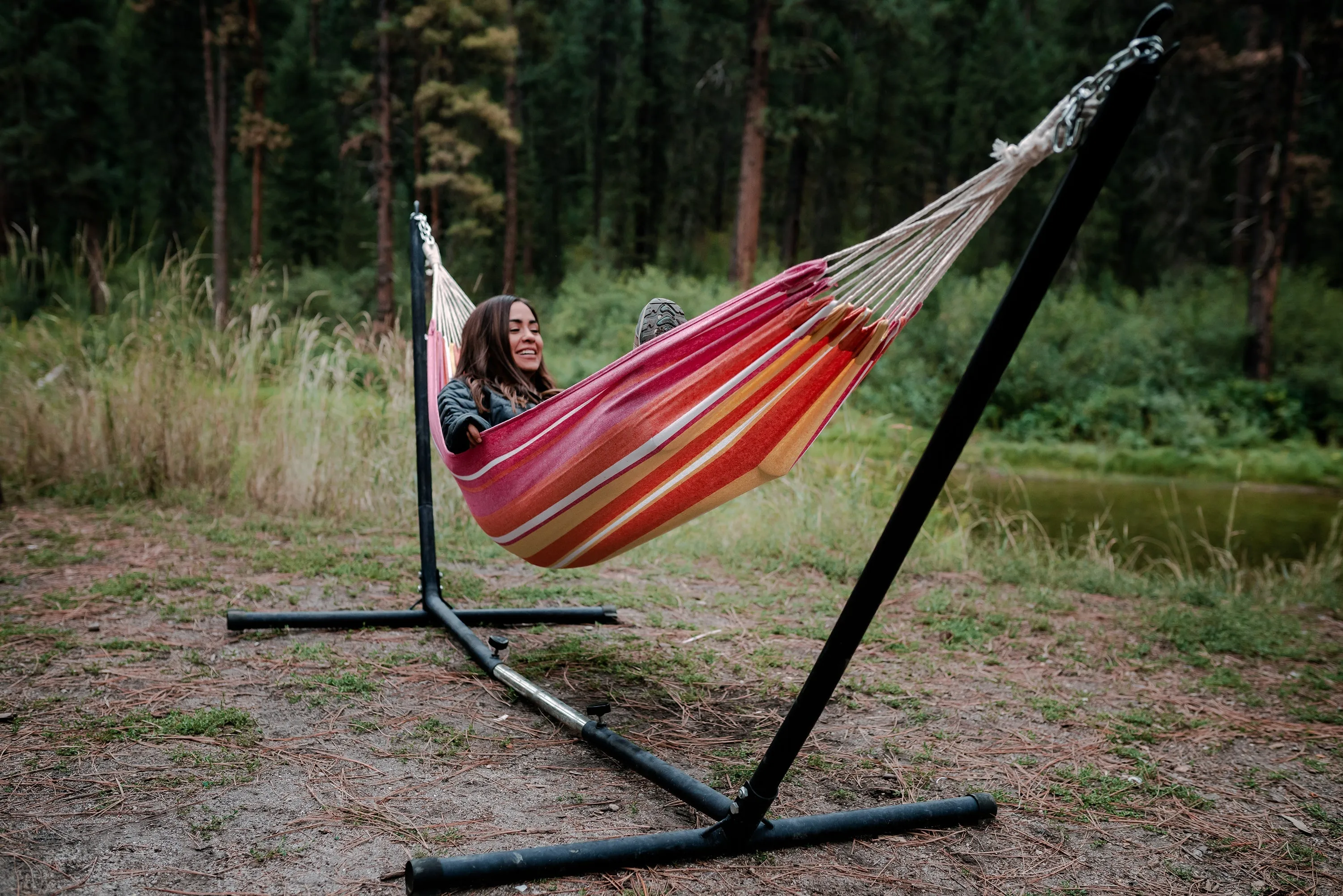 Cotton Hammock - 78 In X 31.50 In - Red