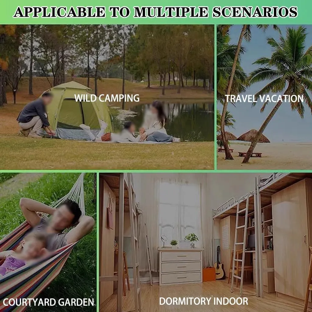 Creative Color Printed Hammock, Camping and Relaxation Anti-Rollover Double Hammock, for Garden/Travel/Backyard, Load Bearing 300kg/661.4lbs