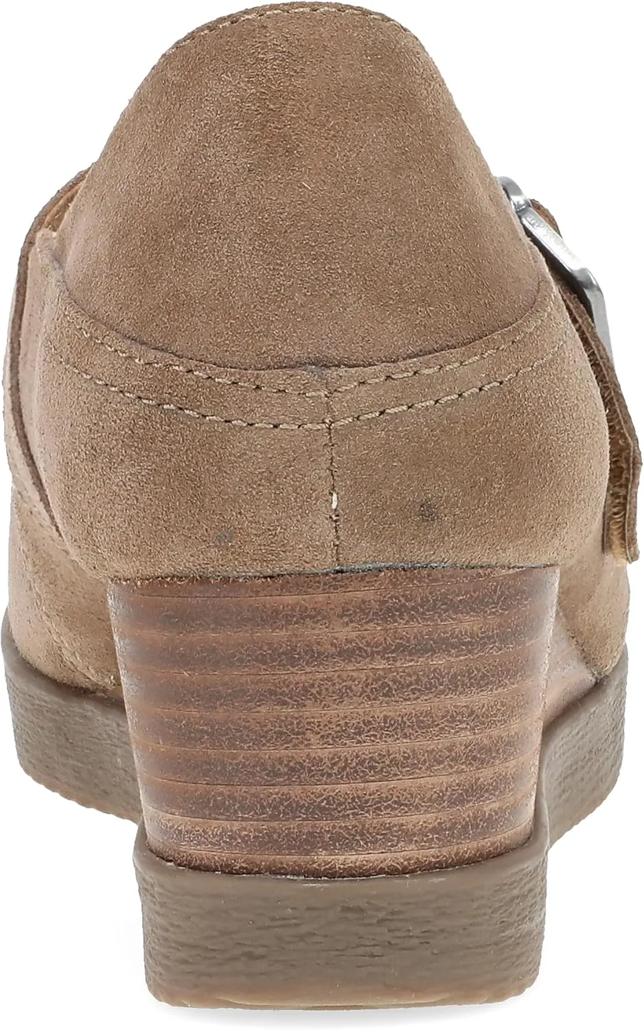 Dansko Sandy Wedge Mary Jane for Women - Durable Waterproof Leathers and Leather-Stacked Heel - Adjustable Hook & Loop Strap with Buckle Detail