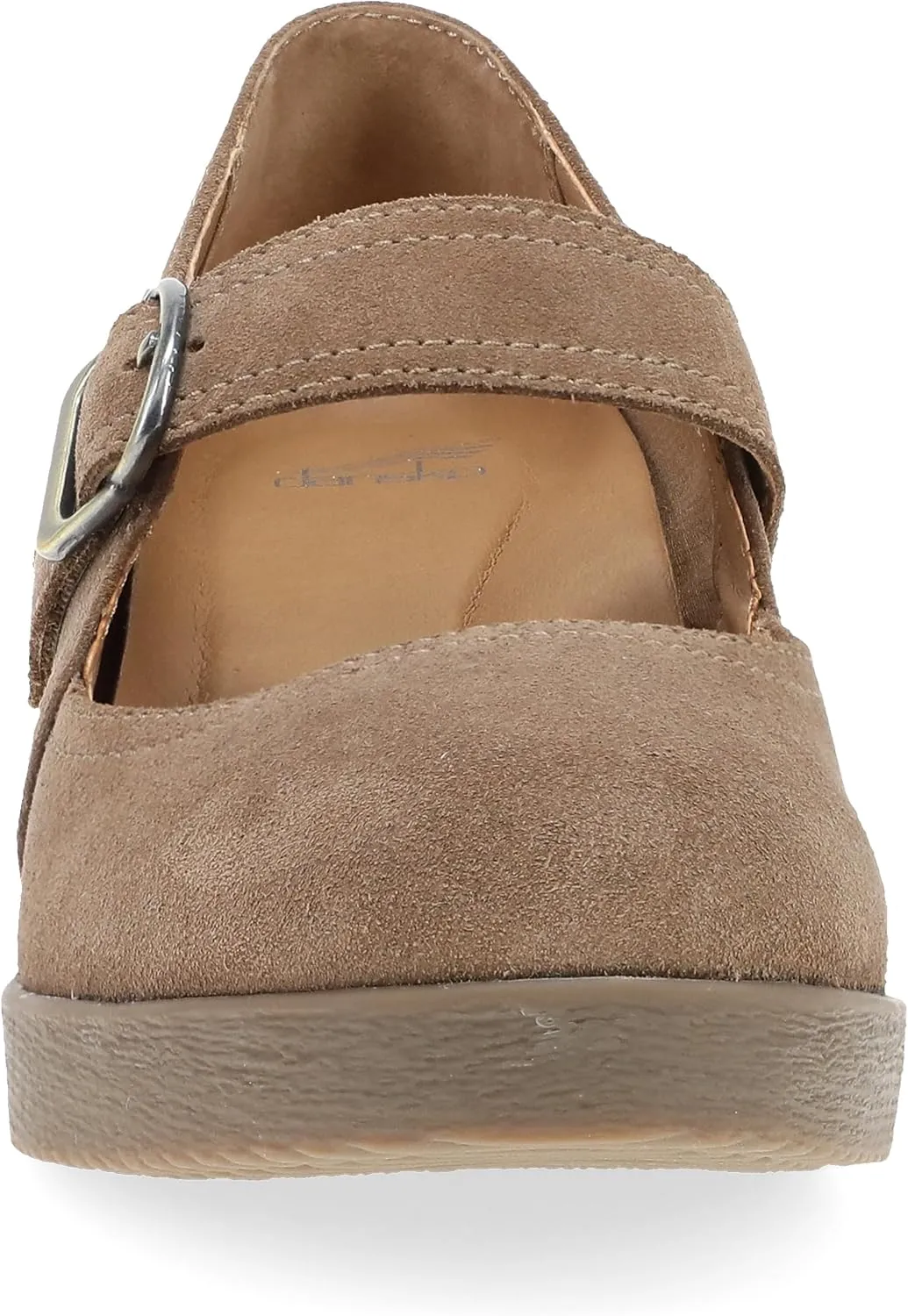 Dansko Sandy Wedge Mary Jane for Women - Durable Waterproof Leathers and Leather-Stacked Heel - Adjustable Hook & Loop Strap with Buckle Detail
