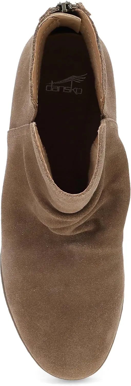 Dansko Stephanie Wedge Bootie for Women - Durable Waterproof Leathers and Leather-Stacked Heel