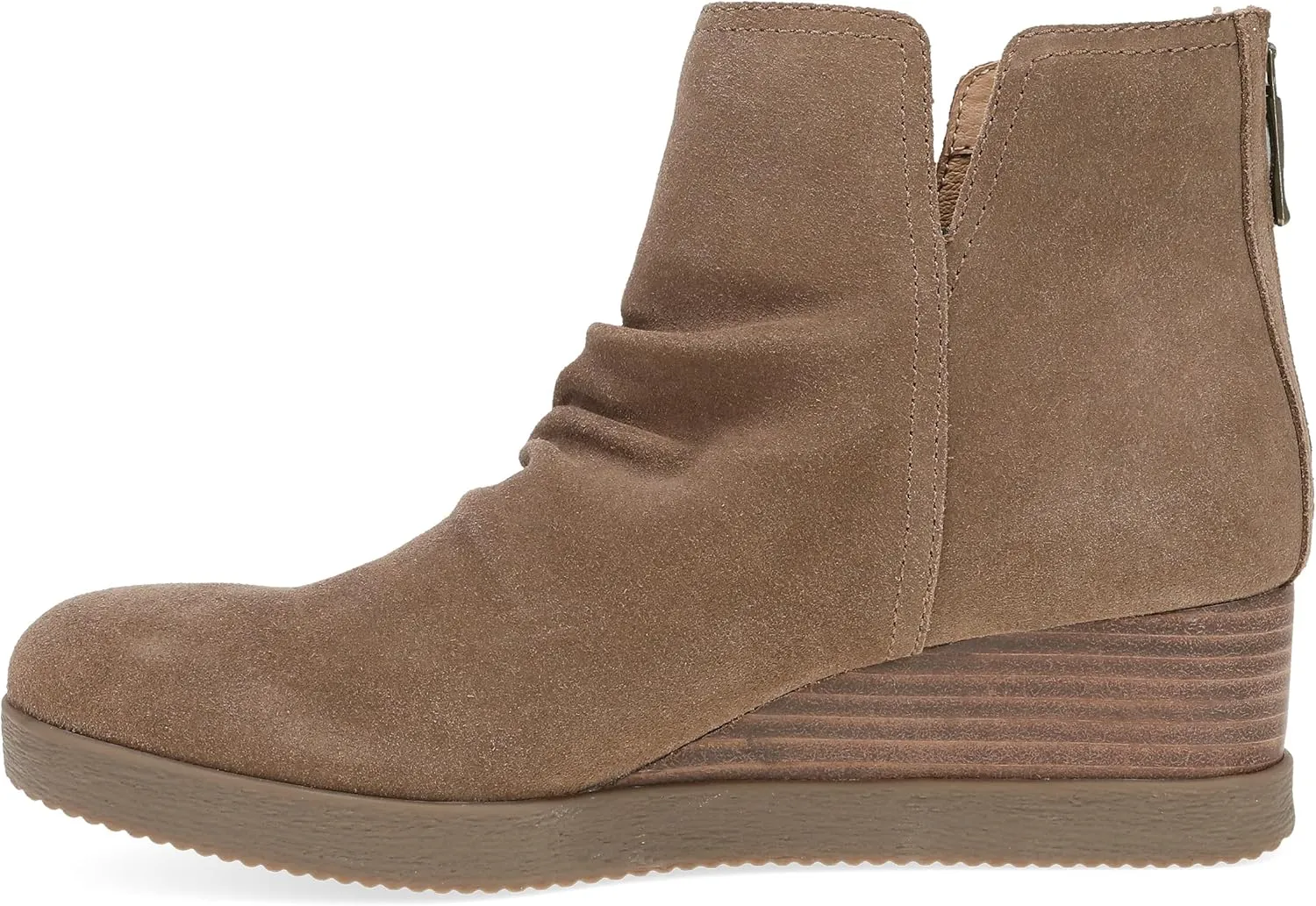 Dansko Stephanie Wedge Bootie for Women - Durable Waterproof Leathers and Leather-Stacked Heel