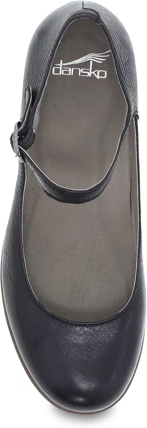 Dansko Women's Deena Mary Jane - Waterproof Leather with Rubber Outsole and Leather Stacked Heel for Long-Lasting Style in Any Weather Natural Arch Technology for Added Support