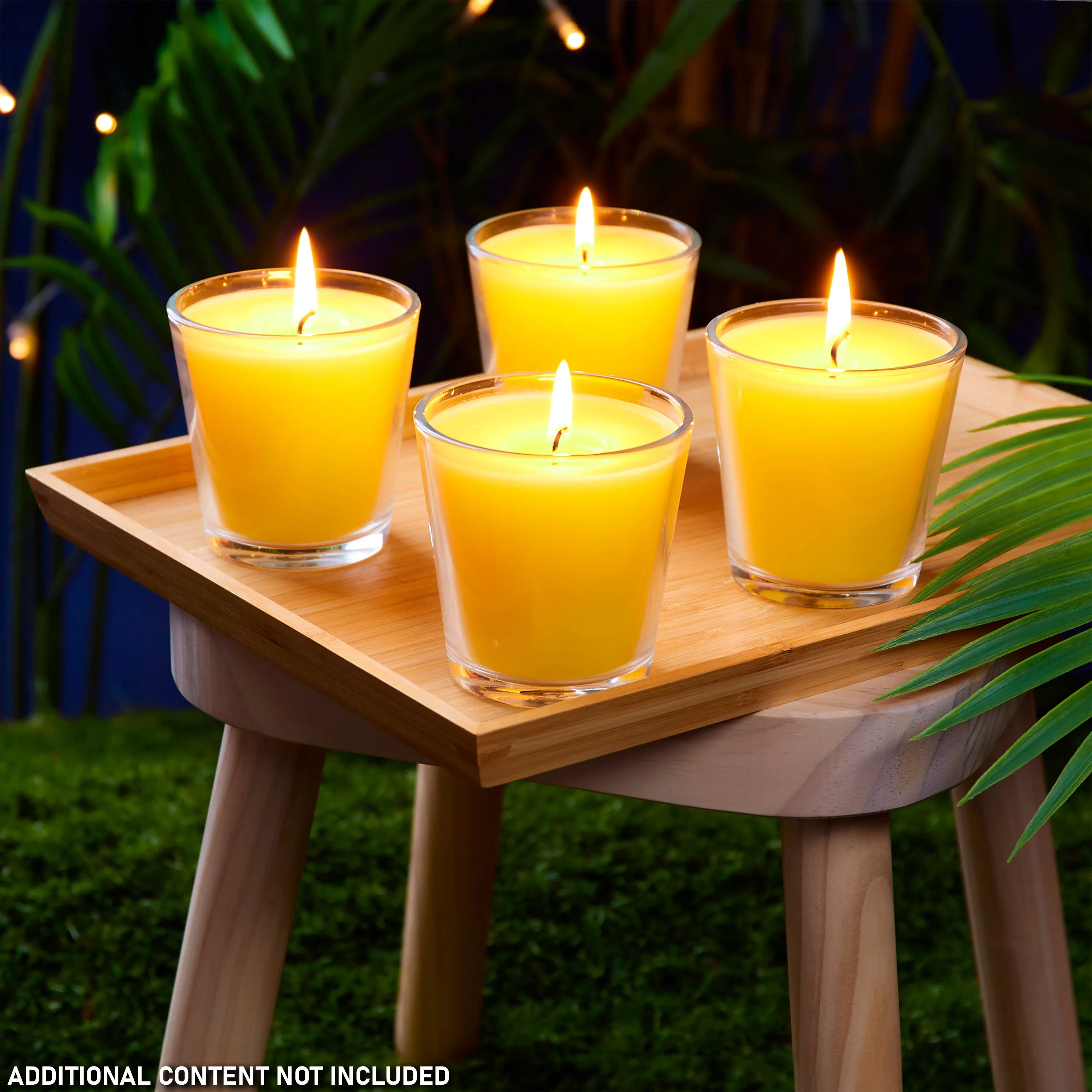 Deco Express Citronella Candle Set, Insect Repellent Jar Candles - Pack of 4/30 Hour Burn Time