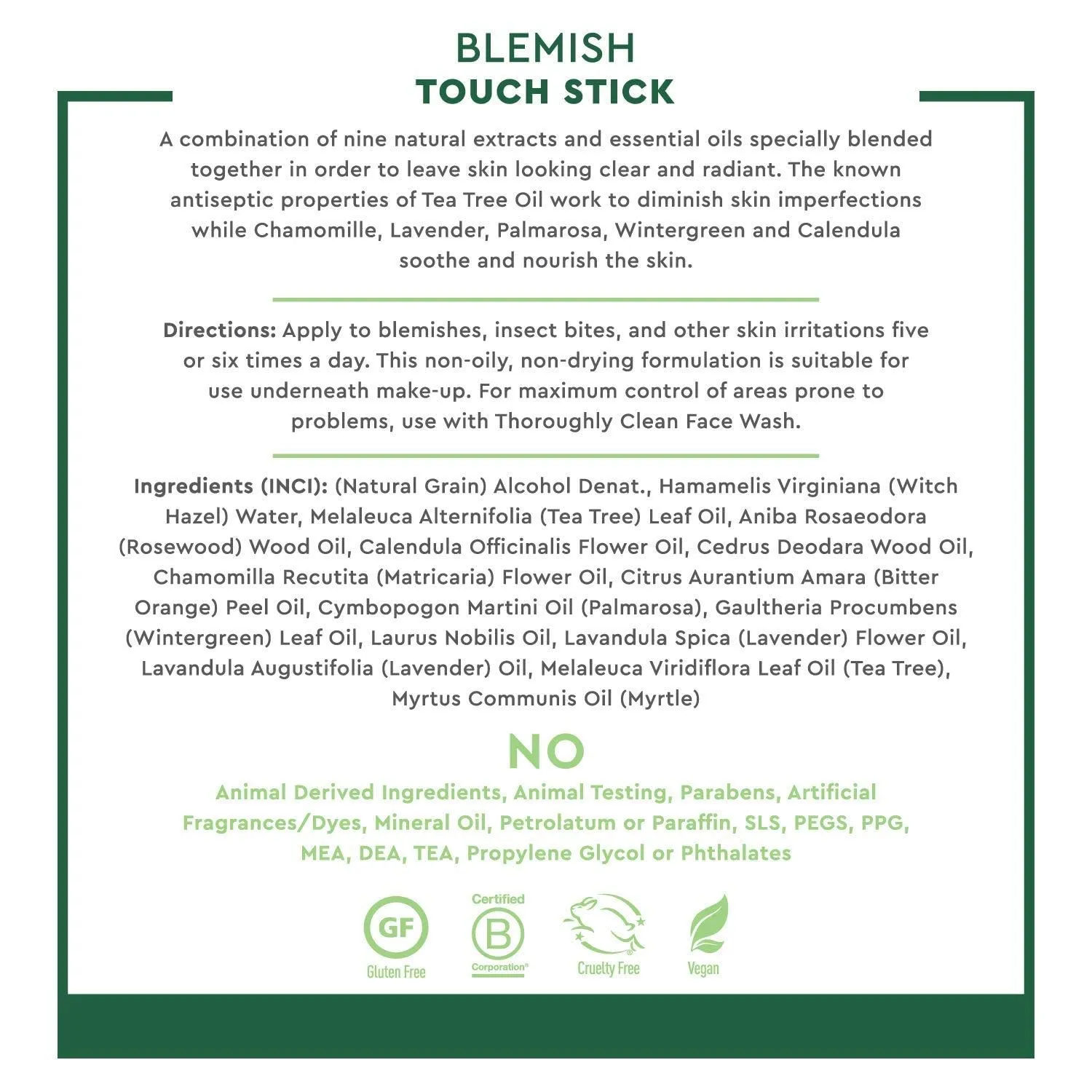 Desert Essence Herbal Blemish Touch Stick with Natural Extracts & Essential Oils - .31 Fl Ounce - Pack of 6 - Antiseptic Tea Tree Oil - Chamomile - Lavender - Palmarosa - Clear & Radiant Skin