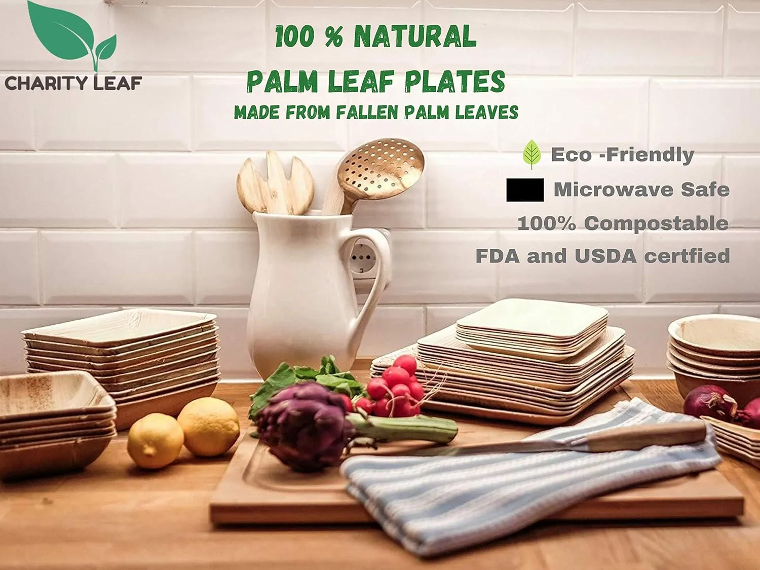 Disposable Palm Leaf 15" x 10" Trays (10 pieces) Bamboo Like Serving Platters, Disposable Boards, Eco-Friendly Dinnerware For Weddings, Catering, Events