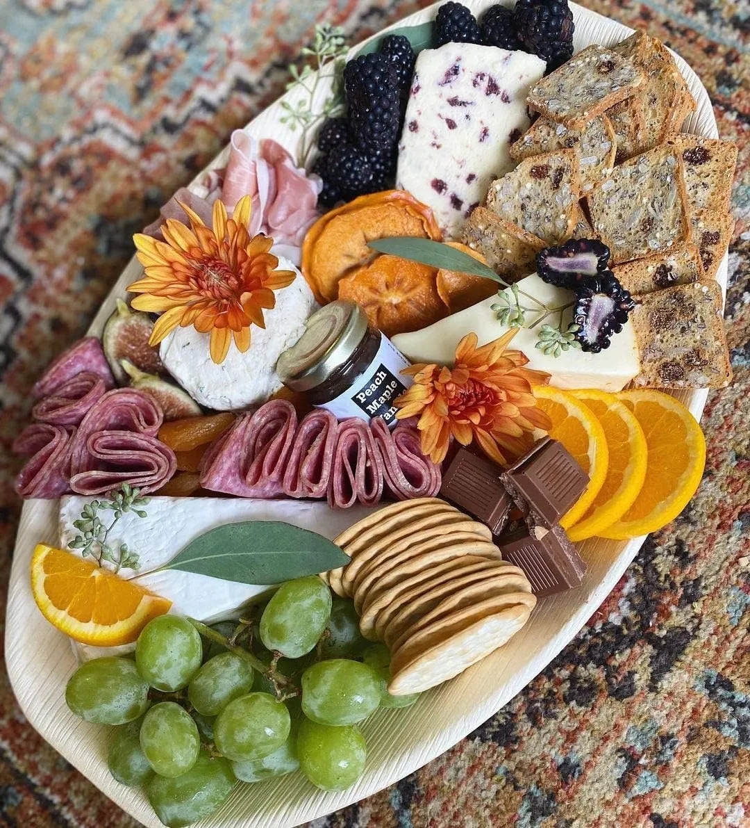 Disposable Palm Leaf 15" x 10" Trays (10 pieces) Bamboo Like Serving Platters, Disposable Boards, Eco-Friendly Dinnerware For Weddings, Catering, Events