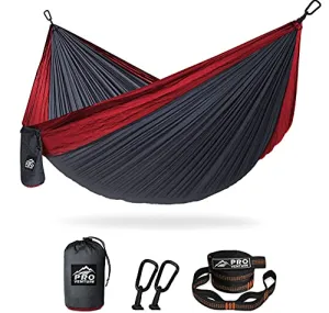 Double Camping Hammock - 10.5x6.5' w/ 9' Tree Straps,2 Carabiners