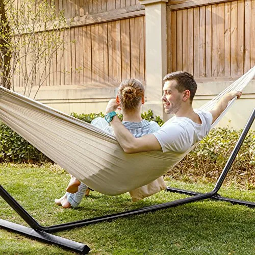 Double Hammock w/ Compression Bag,Straps,Carabiners-660lb Capacity