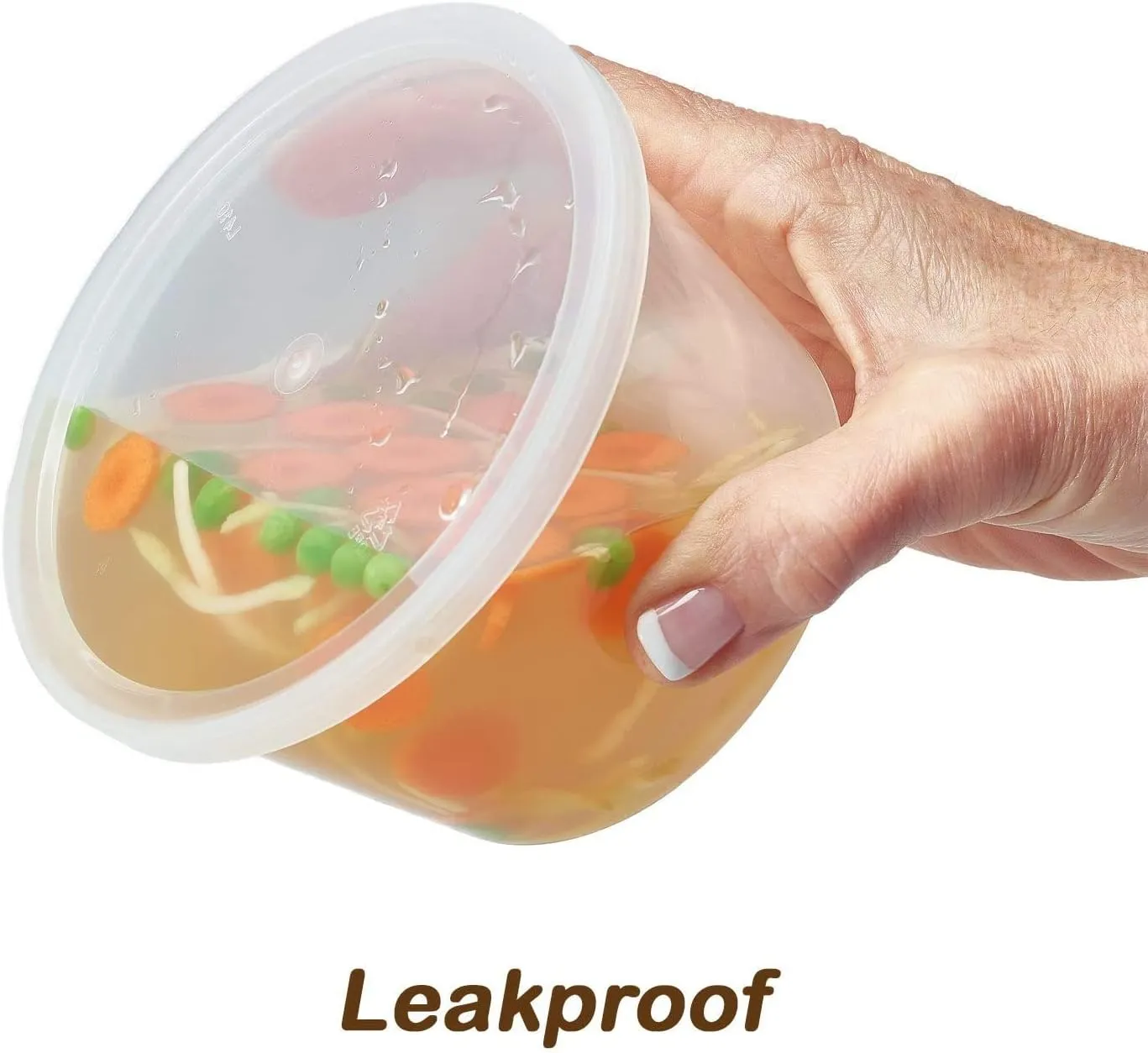 DuraHome - Deli Containers with Lids Leakproof - 40 Pack BPA-Free Plastic Microwaveable Clear Food Storage Container Premium Heavy-Duty Quality, Freezer & Dishwasher Safe (16 oz.)