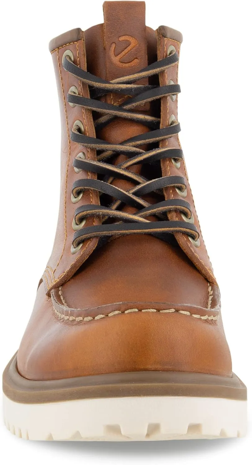 ECCO Women's Staker Moc Toe Tie Fashion Boot