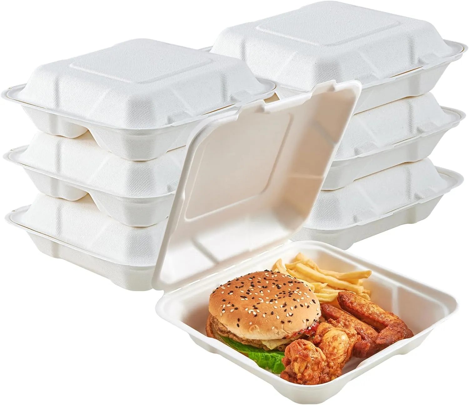 ECOLipak Clamshell Take Out Food Containers