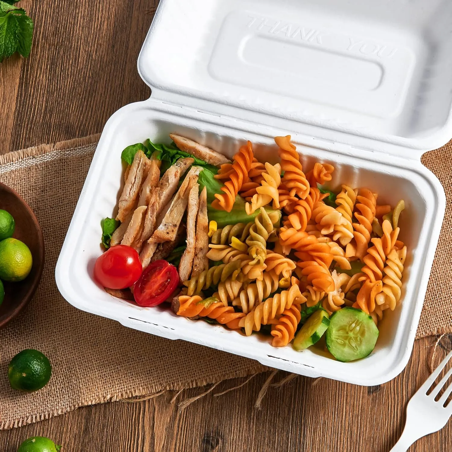 ECOLipak Clamshell Take Out Food Containers