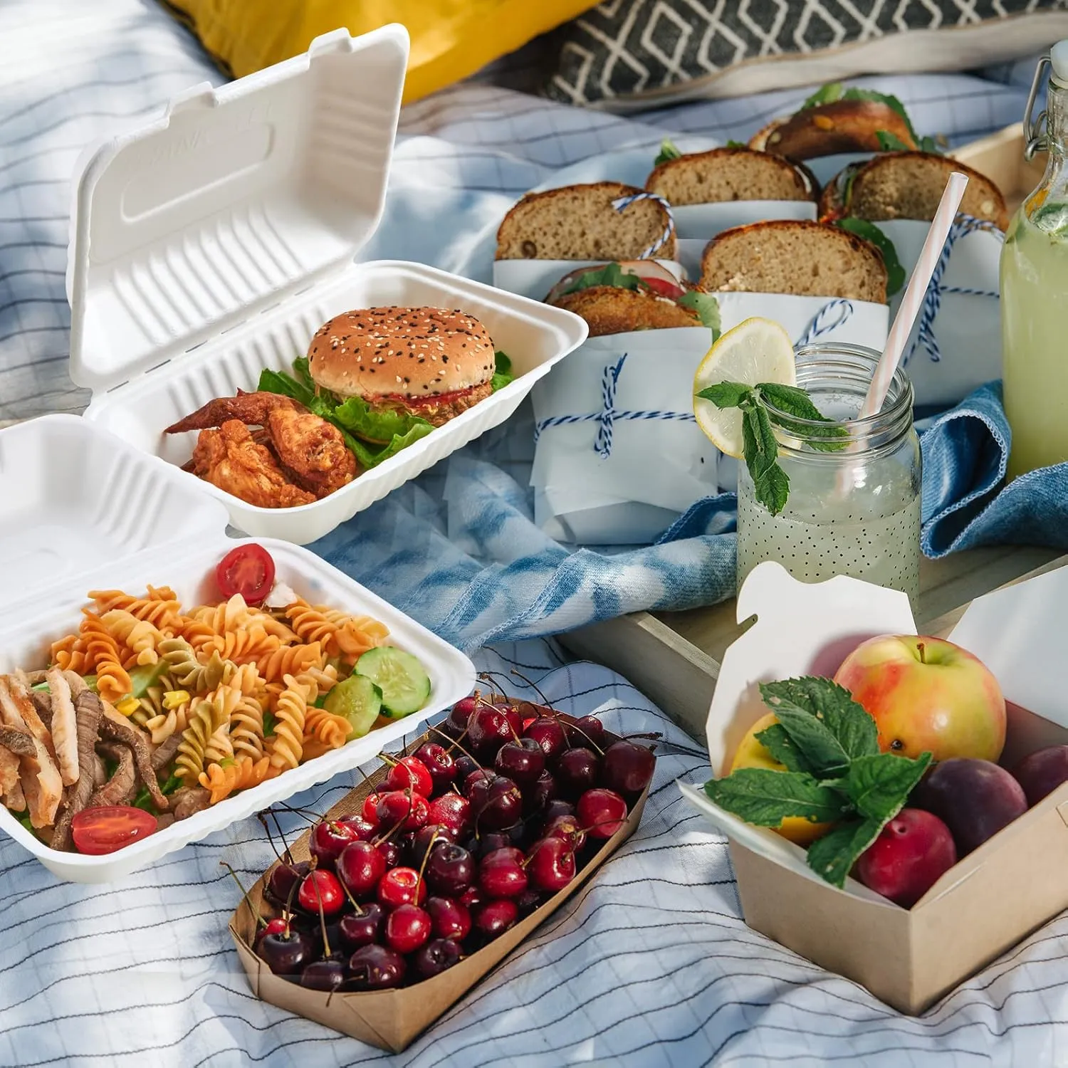 ECOLipak Clamshell Take Out Food Containers