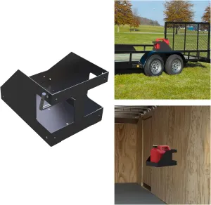 ELITEWILL Trailer Fuel Gas Can Rack Holder with Lock 5 Gallon Liquid Container Mount Fit for Enclosed or Open Landscape Trailer, Truck, RV