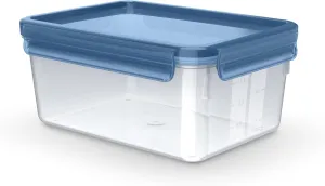 Emsa Clip & Close Eco Food Storage Container, 2.2 L, Eco Design, Leak-Proof, Hygienic, Microwave/Freezer/Dishwasher Safe, BPA-Free, Blue, N1171500