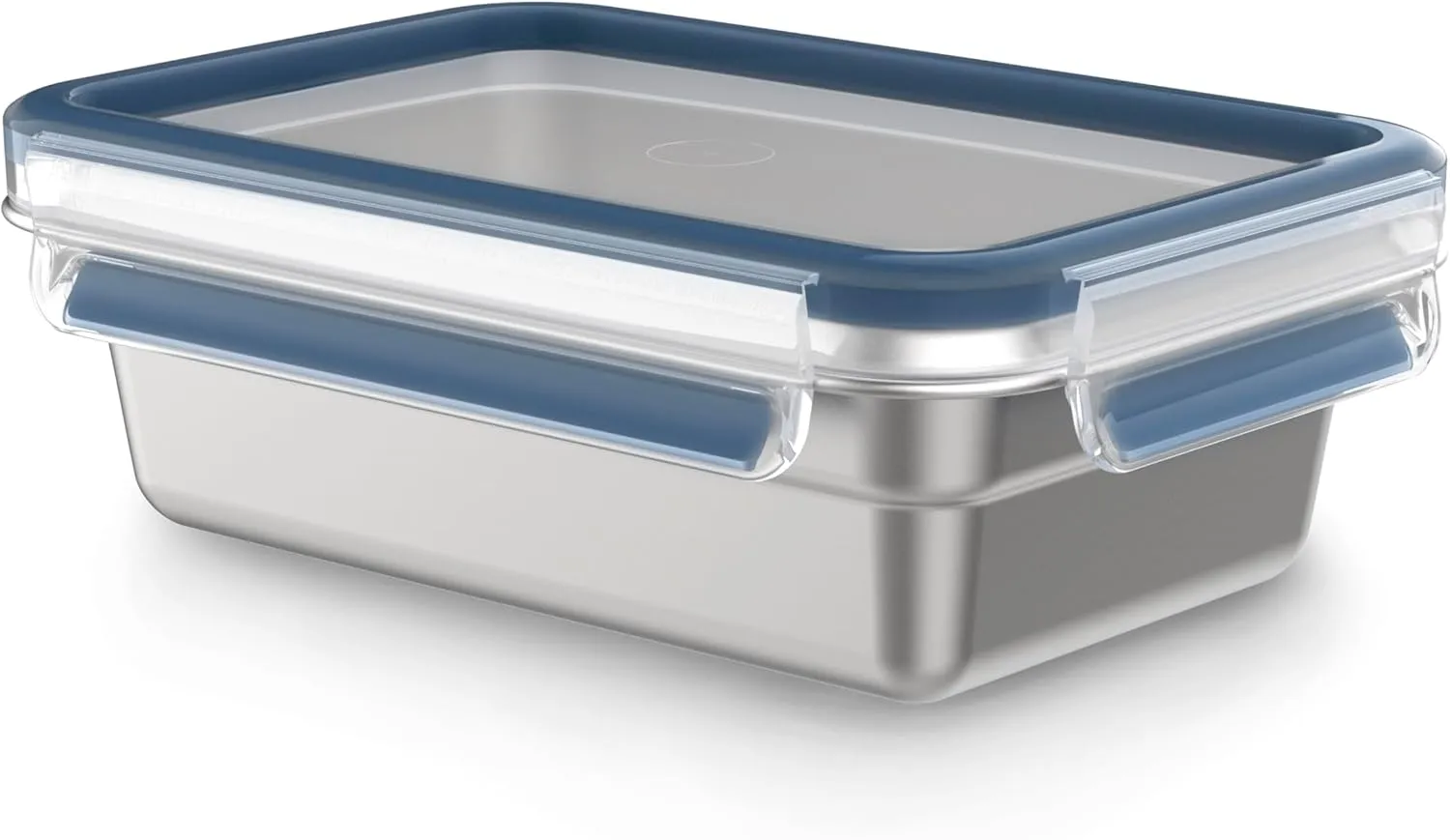 Emsa Tefal N1150410 MasterSeal Stainless Steel Food Container Durable Lightweight and Hygienic 304 Stainless Steel Leakproof Frost-proof Dishwasher Safe Oven Safe German Clipon Lid 08L