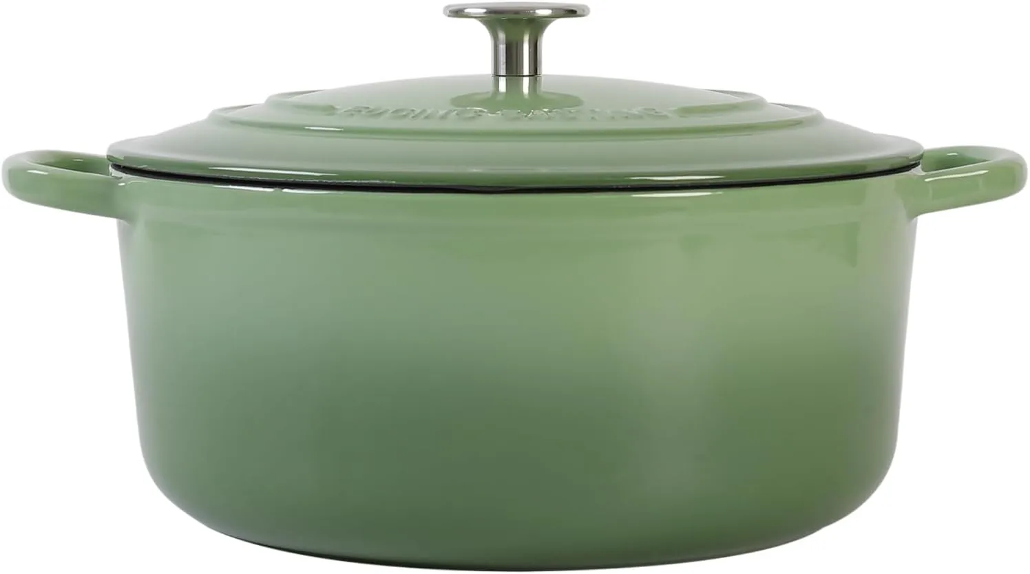 Enameled Cast Iron Dutch Oven Pot With Lid, 5.5 Quart, for Bread Baking, Cooking, Pistachio Green