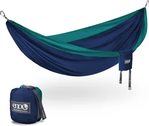 ENO Bundle, Includes The DoubleNest Hammock & Atlas Suspension System, Lightweight, Durable Hammock with Straps for Camping, Hiking & Travel, Seafoam/Navy